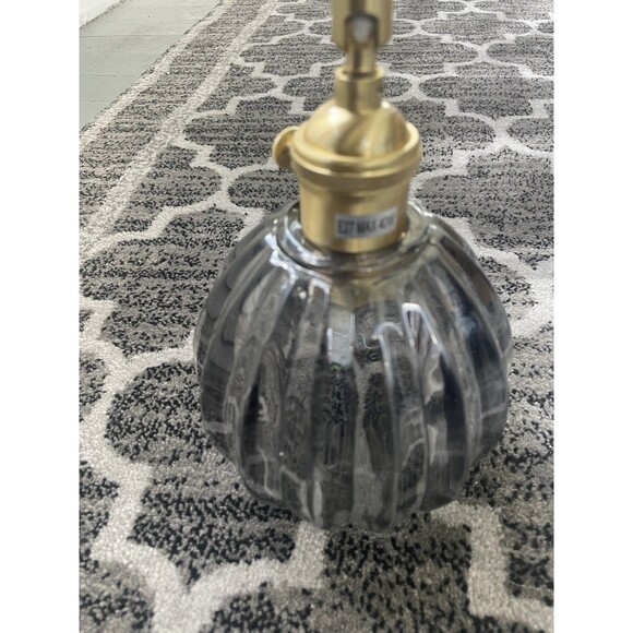 Sconce Tulip Shaped Smoked Colored Glass Shade Hard Wired Light Lamp - Picture 4 of 16